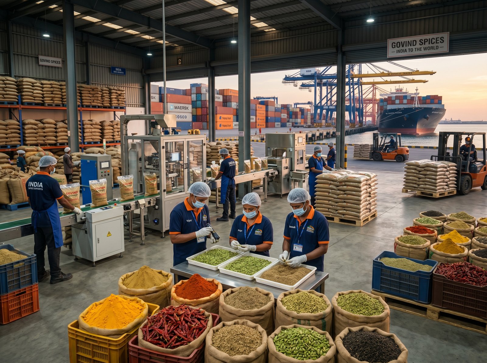 Indian spice export facility